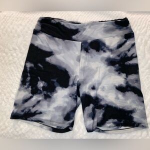 Gray and Black tie-dye Fashion Nova Biker Shorts